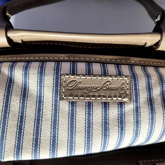 Dooney & Bourke Beacon Zip Tote Taupe Smooth Leather Carryall Shopper Zipper - Picture 9 of 16